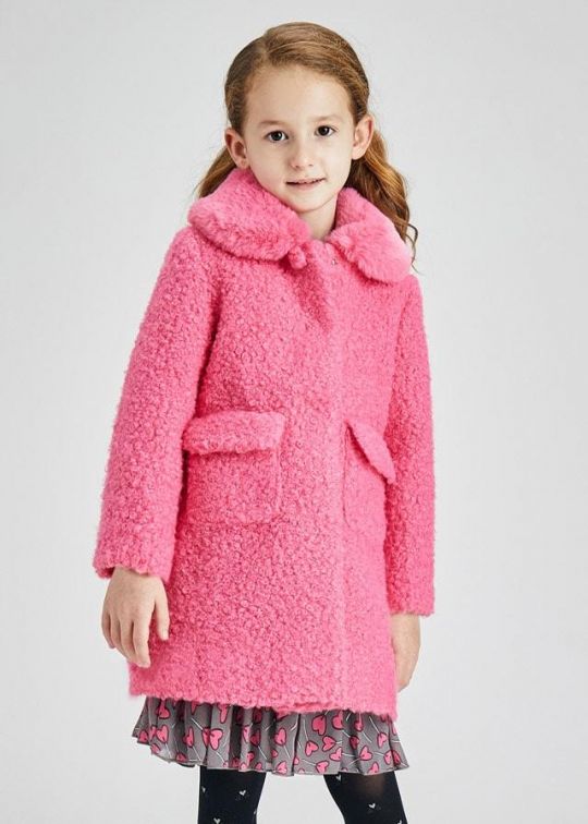Φούξια παλτό για κορίτσια